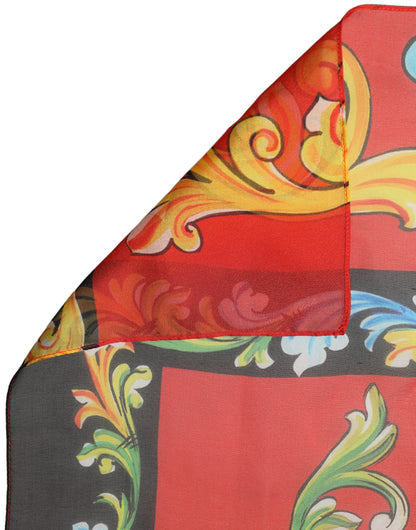 Dolce & Gabbana Foulard in Seta con Stampa Ritratto 120 × 120 cm