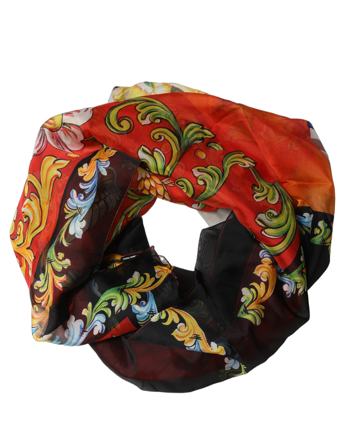 Dolce & Gabbana Foulard in Seta con Stampa Ritratto 120 × 120 cm