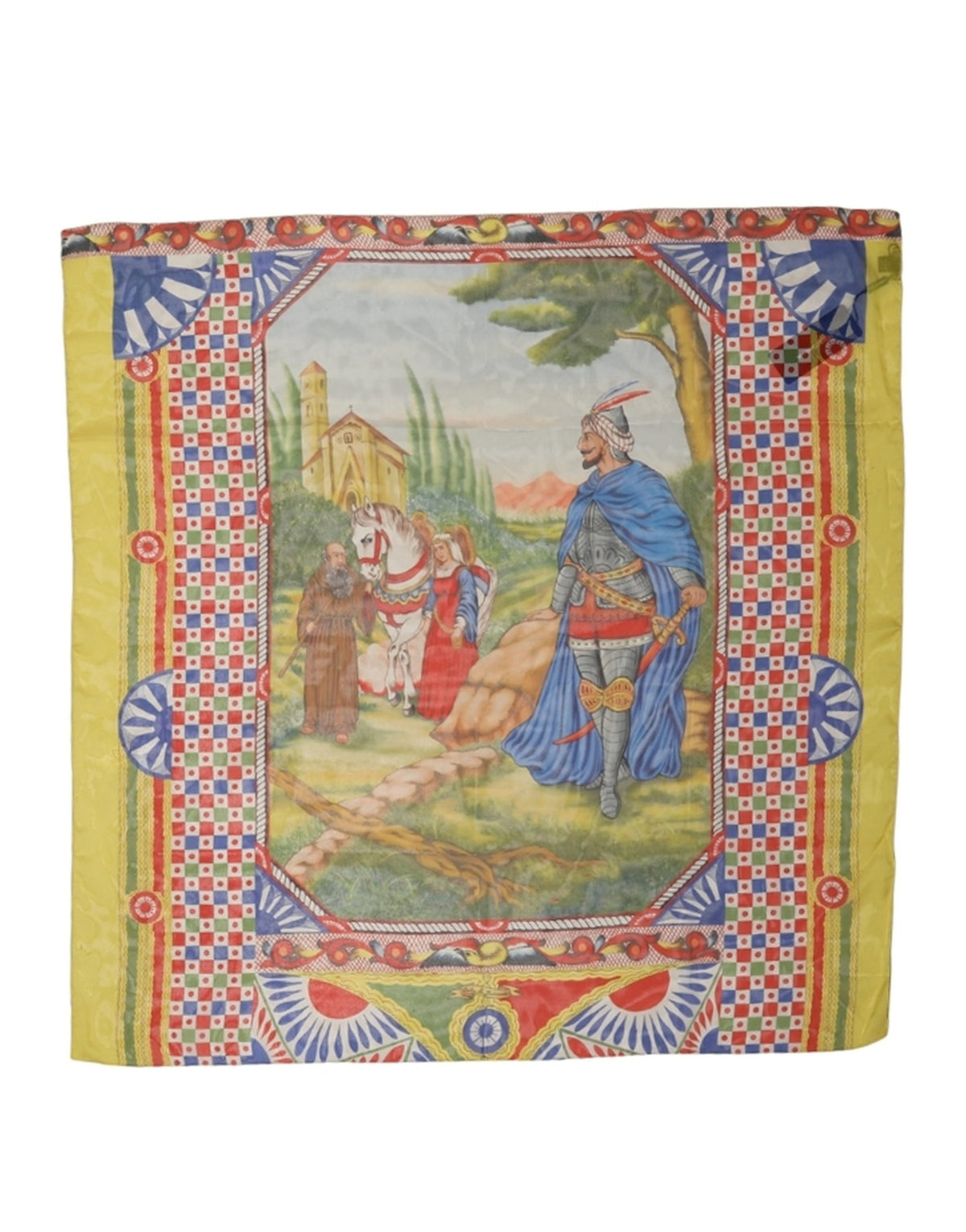 Dolce & Gabbana Foulard Carretto in Seta 100 × 100 cm