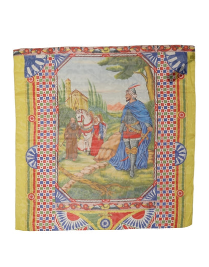 Dolce & Gabbana Foulard Carretto in Seta 100 × 100 cm