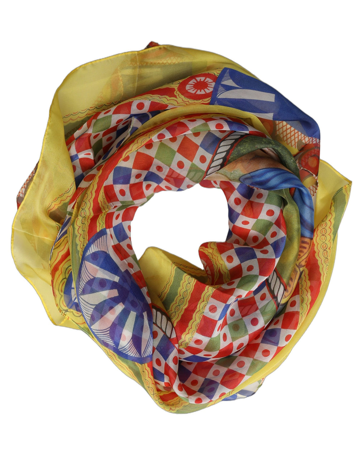 Dolce & Gabbana Foulard Carretto in Seta 100 × 100 cm