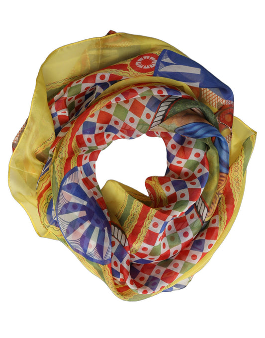 Dolce & Gabbana Foulard Carretto in Seta 100 × 100 cm