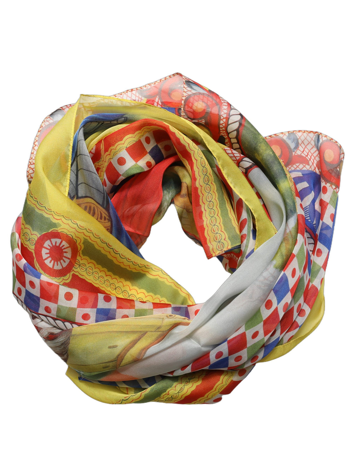 Dolce & Gabbana Foulard Carretto in Seta 100 × 100 cm