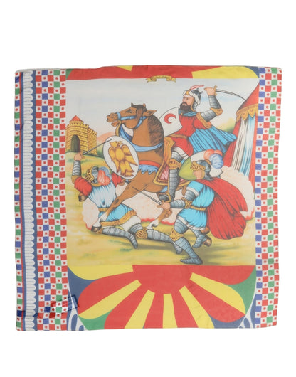 Dolce & Gabbana Foulard Multicolore in Seta 88 × 84 cm