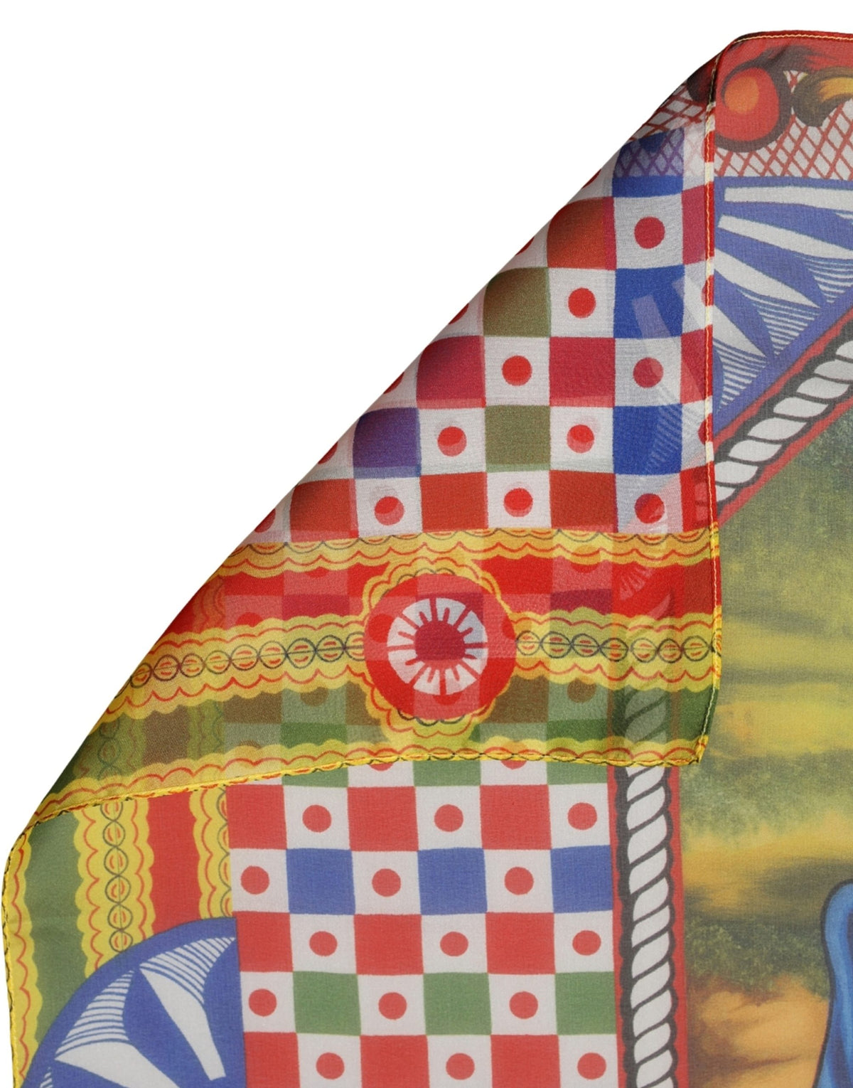 Dolce & Gabbana Foulard Multicolore in Seta 88 × 84 cm