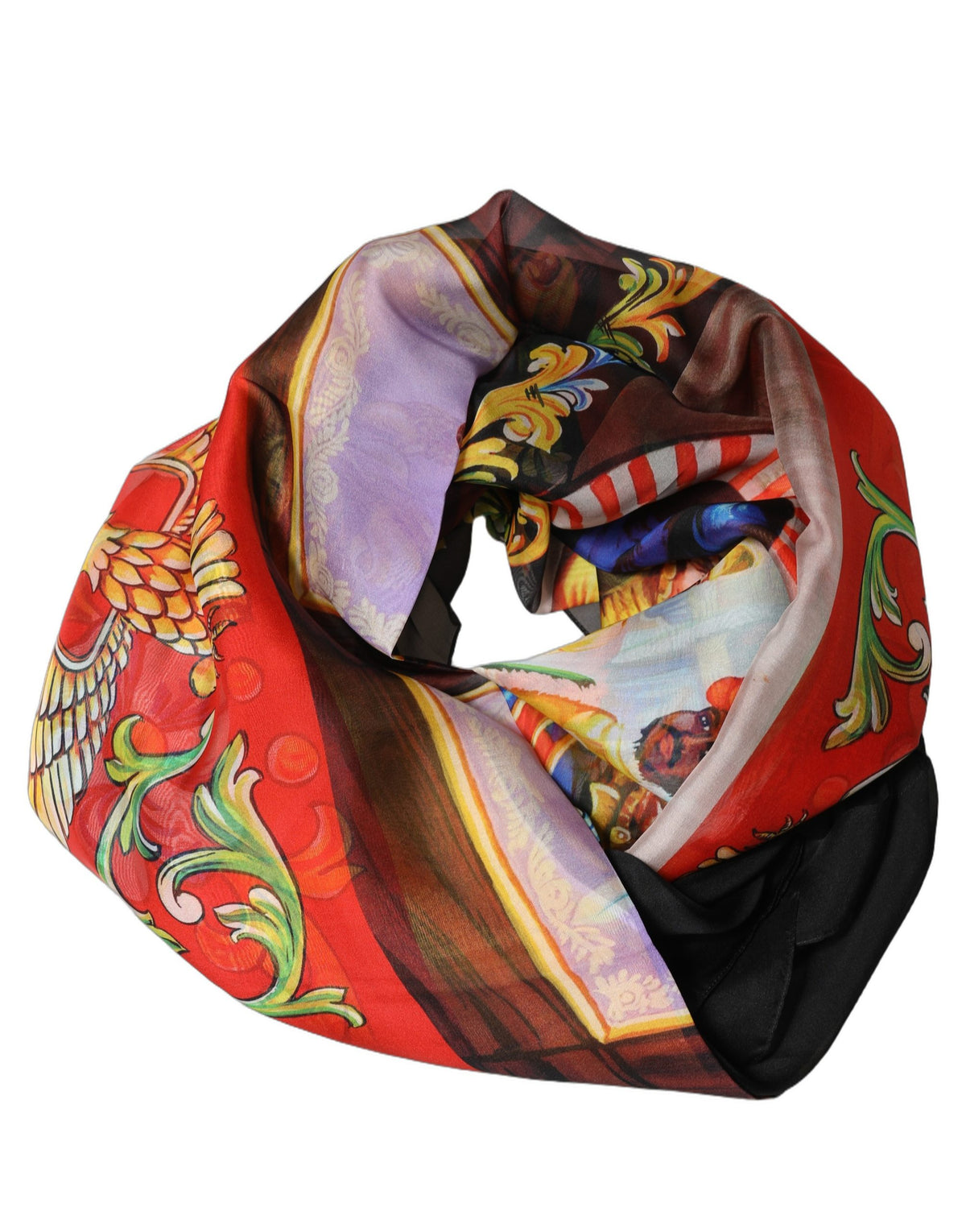 Dolce & Gabbana Foulard Multicolore in Seta 140 × 140 cm