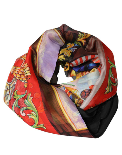 Dolce & Gabbana Foulard Multicolore in Seta 140 × 140 cm