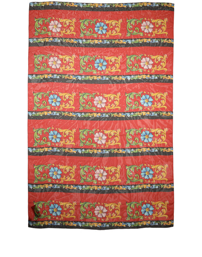 Dolce & Gabbana Stola Multicolore in Seta con Stampa Floreale