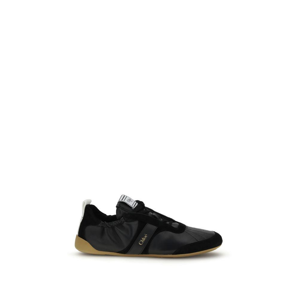 Chloé Schwarze Kick Leder-Sneaker