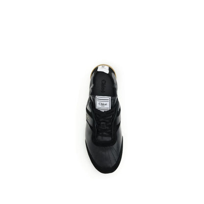 Chloé Schwarze Kick Leder-Sneaker