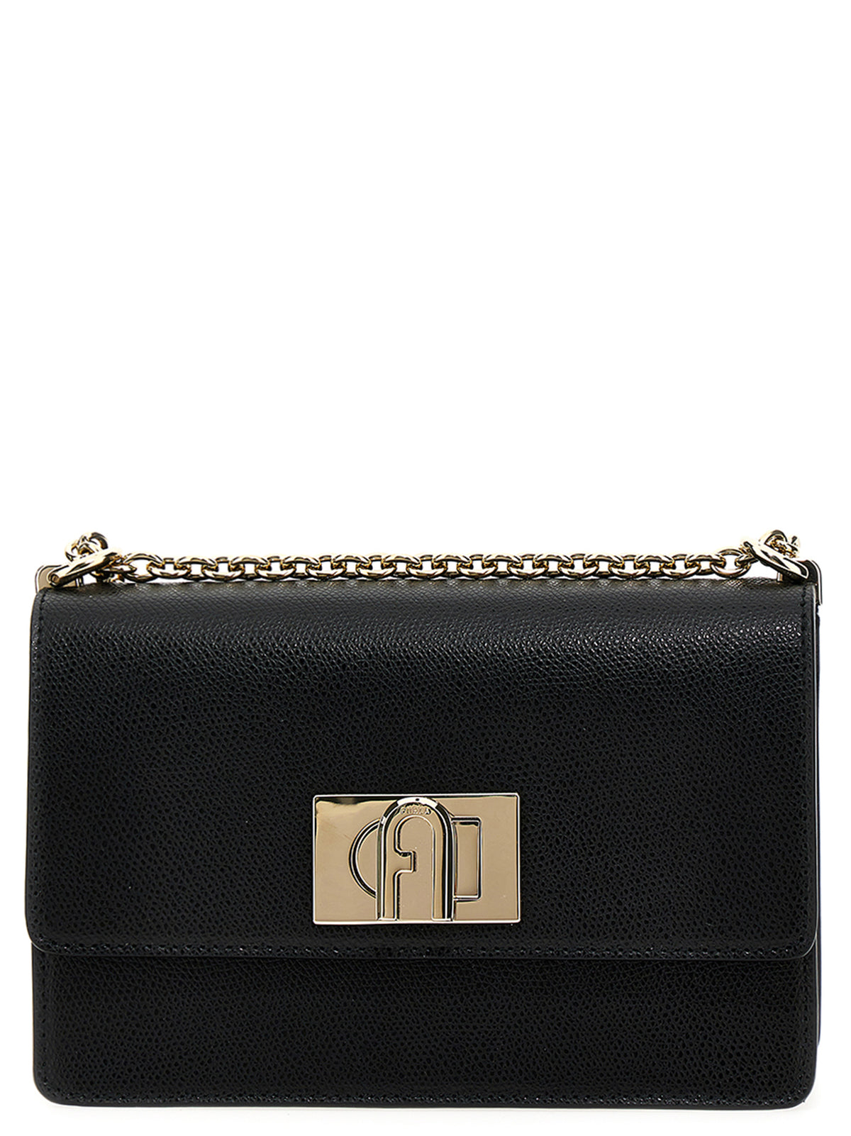 Furla 1927 Mini Black Leather Crossbody Bag