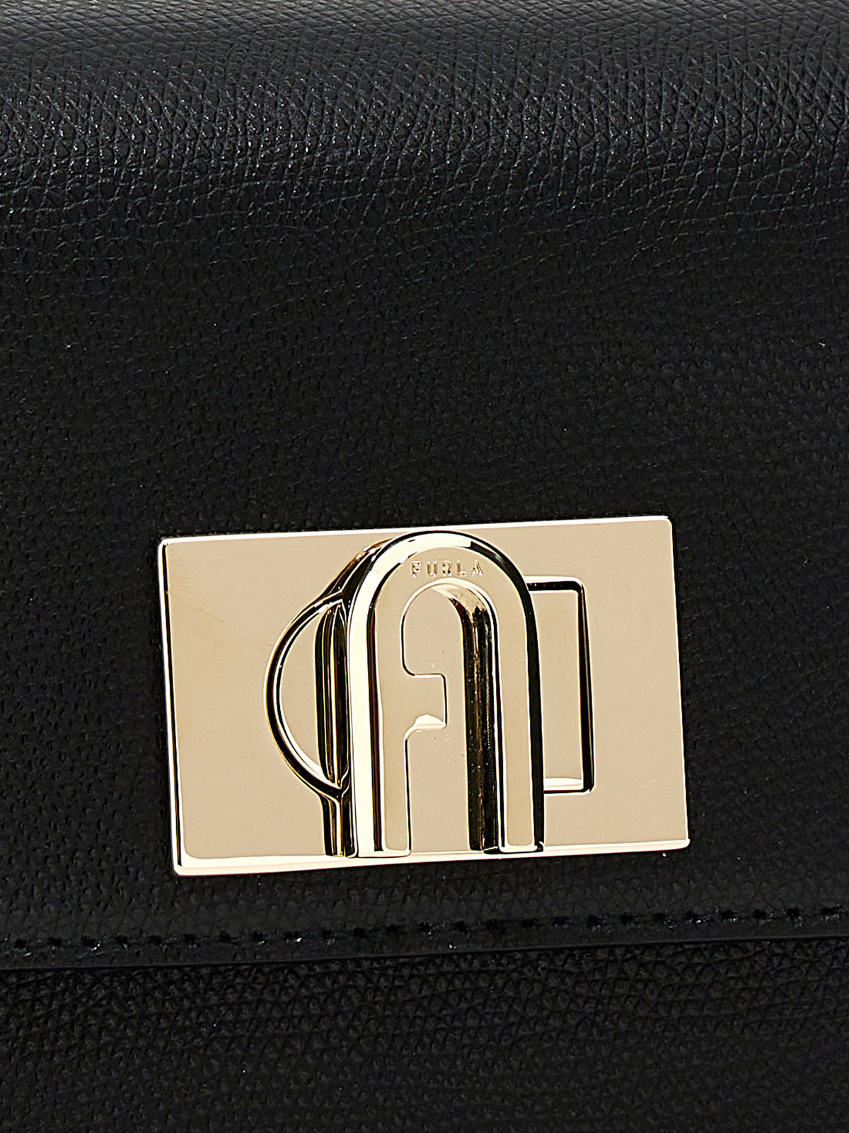 Furla 1927 Mini Black Leather Crossbody Bag