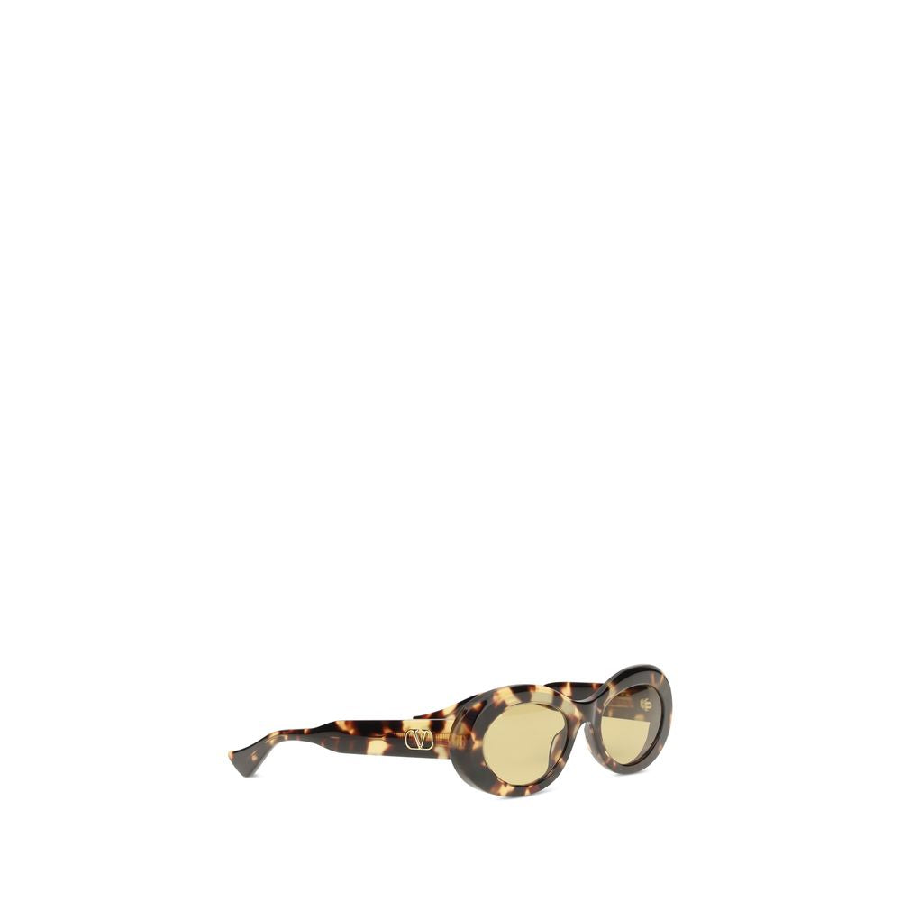 Occhiali da sole Valentino Garavani in acetato marrone