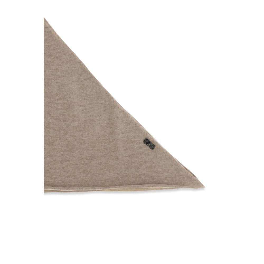 Sciarpa in cashmere beige Brunello Cucinelli