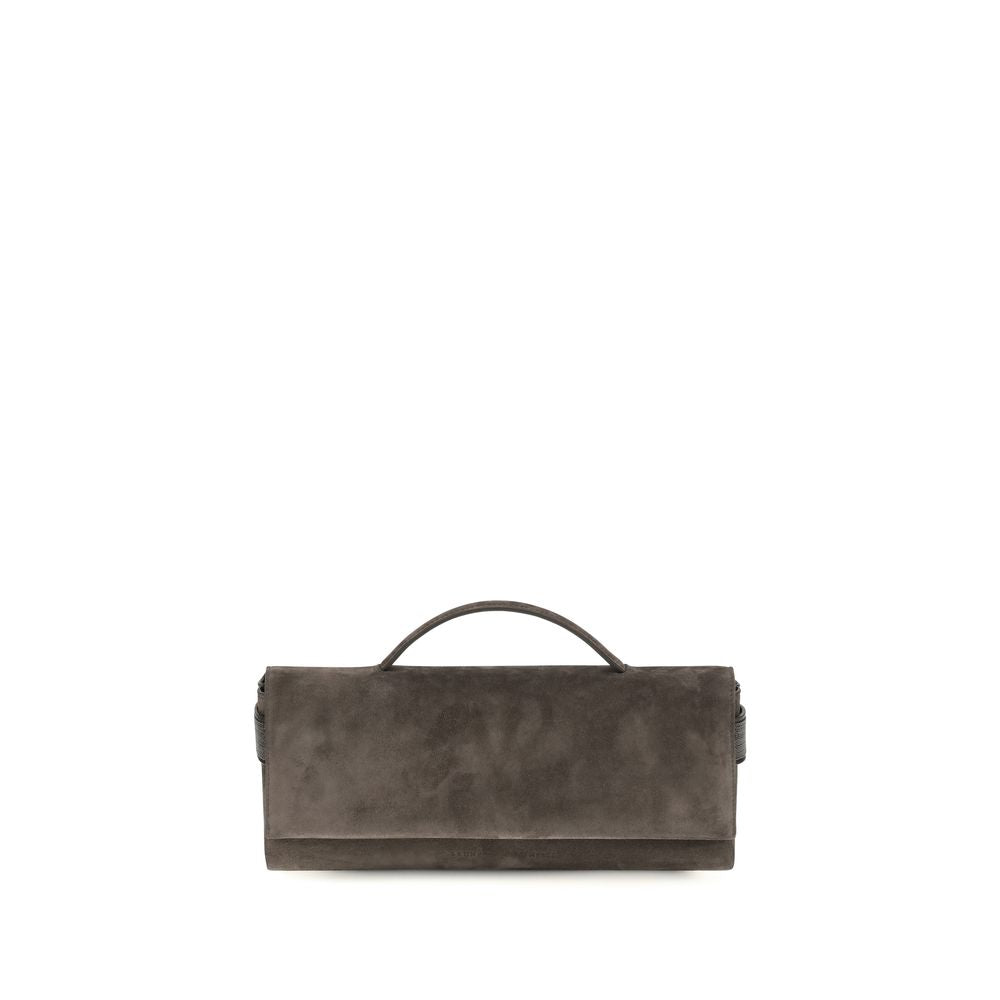 Brunello Cucinelli Essence Brown Suede Top-Handle Bag