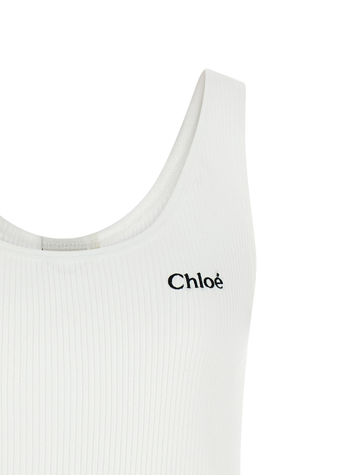 Canotta in cotone bianco Chloé