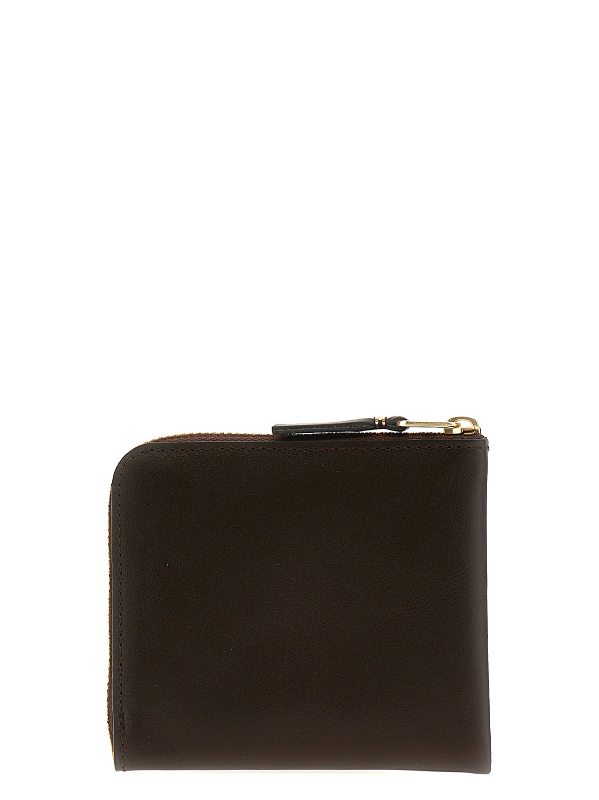 Portacarte Comme Des Garçons in pelle marrone