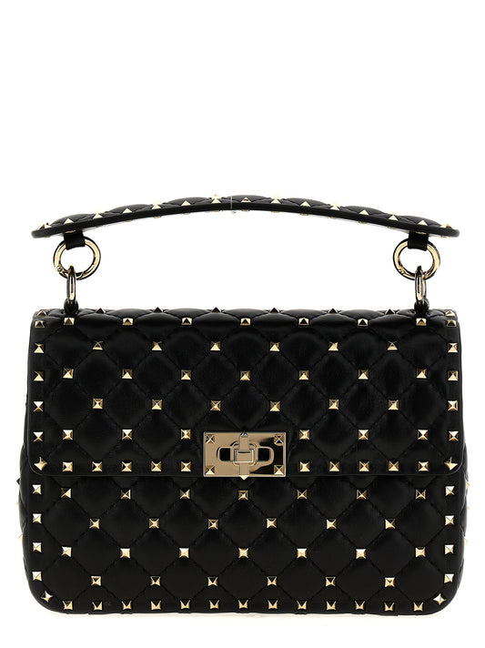 Valentino Garavani Schwarze Lammleder-Schultertasche