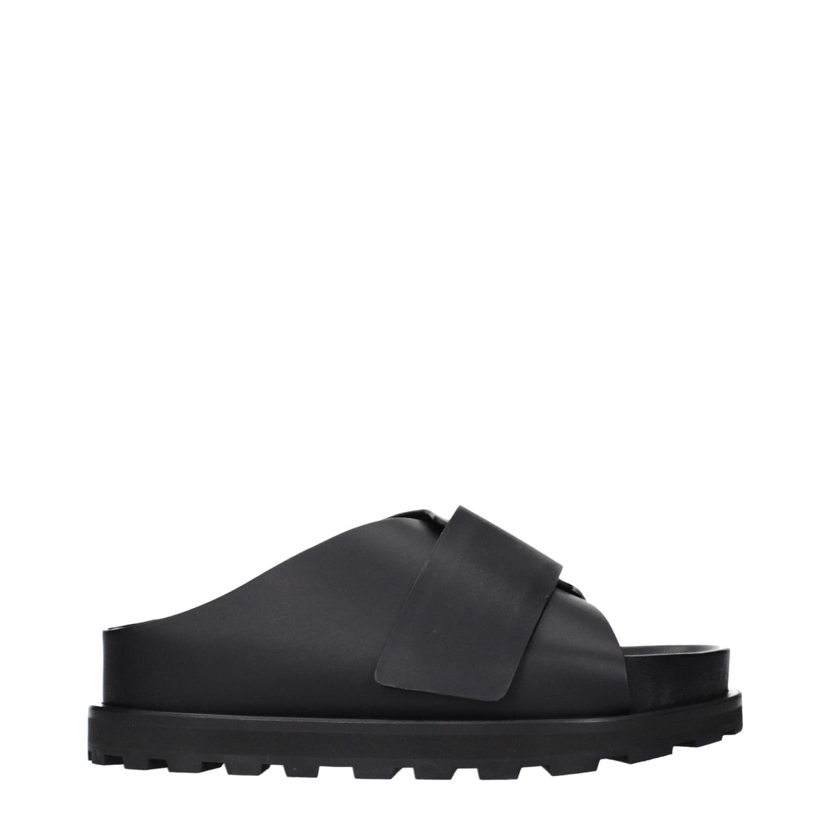 Jil Sander Black Leather Slip-Ons