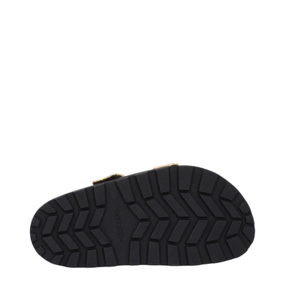 Jil Sander Beigefarbene Raffia-Pantoffeln
