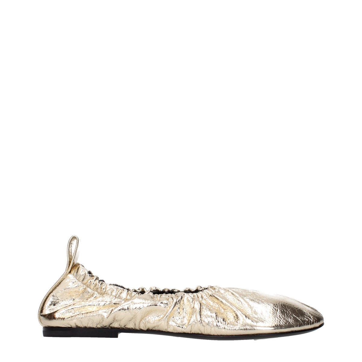 Ballerine in pelle dorata Jil Sander