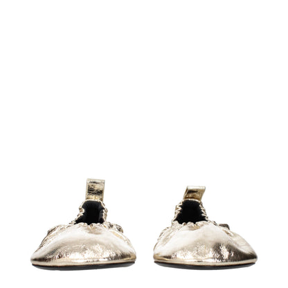 Ballerine in pelle dorata Jil Sander