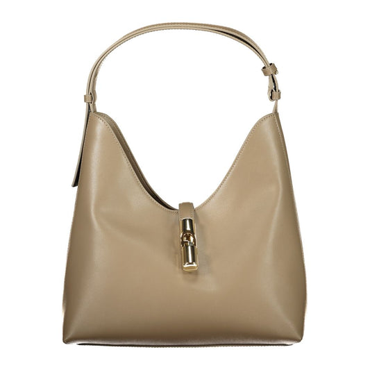 Furla Grüne Lederhandtasche