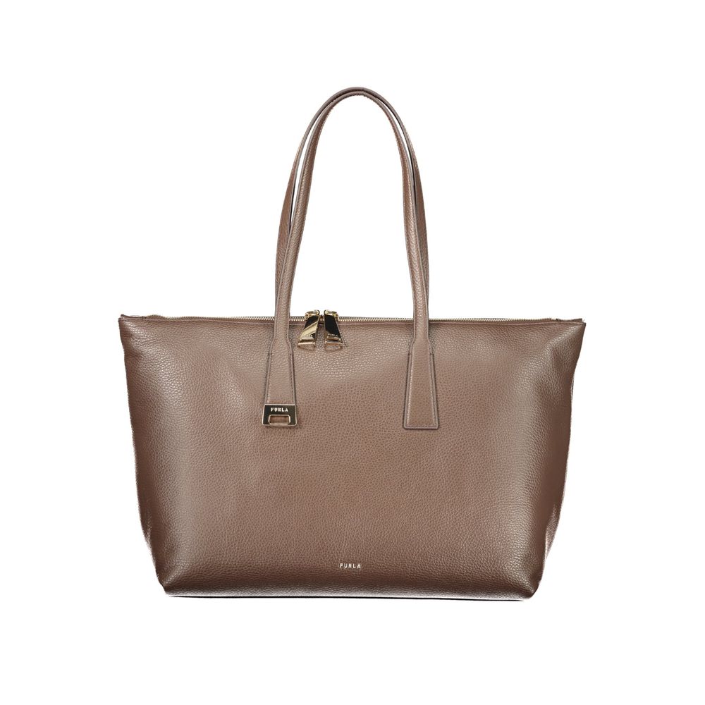 Borsa a mano Furla in pelle marrone