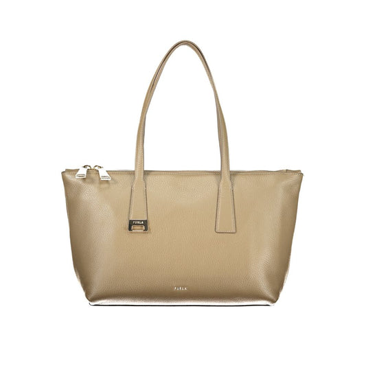Furla Grüne Lederhandtasche