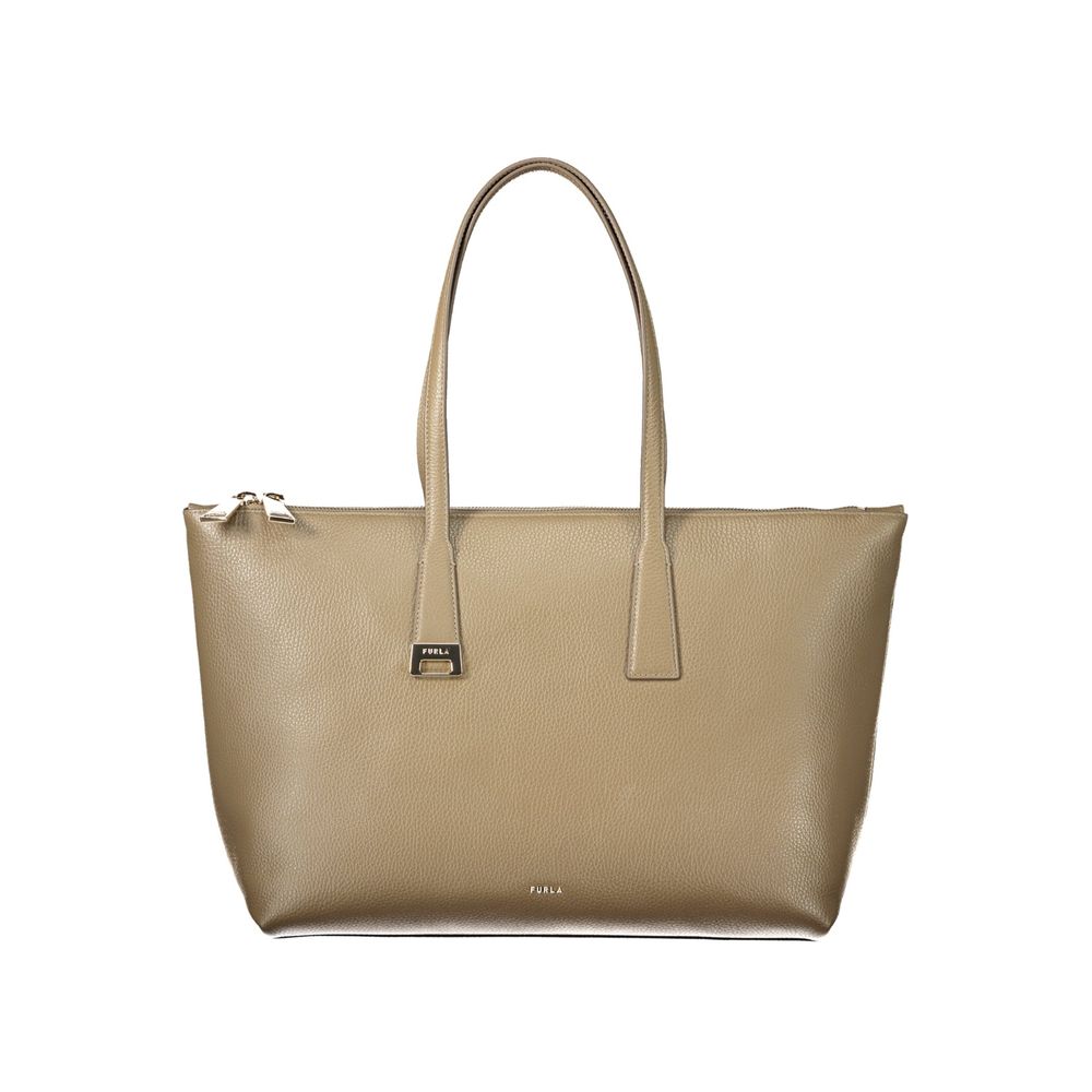 Borsa a mano Furla in pelle verde