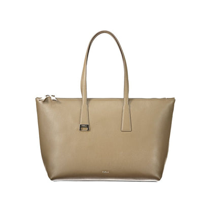 Borsa a mano Furla in pelle verde