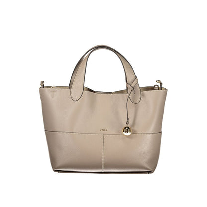 Furla Handtasche aus Leder in Grau
