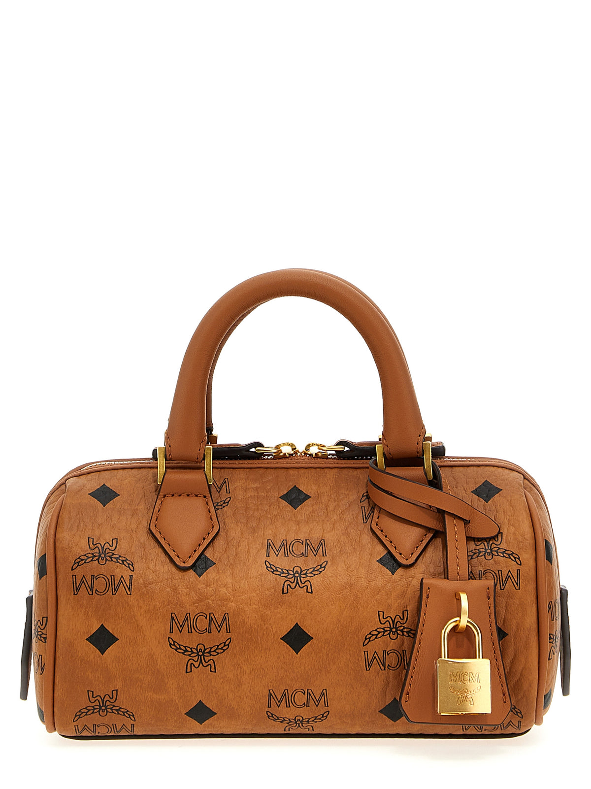 Borsa a mano MCM in polietilene marrone