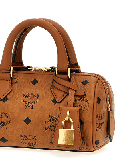 Borsa a mano MCM in polietilene marrone