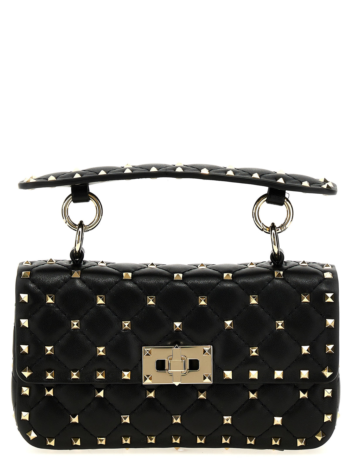 Valentino Garavani Schwarze Lammleder-Schultertasche
