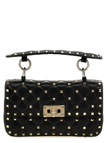 Valentino Garavani Schwarze Lammleder-Schultertasche