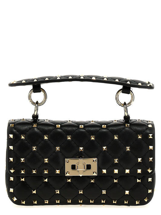 Valentino Garavani Schwarze Lammleder-Schultertasche
