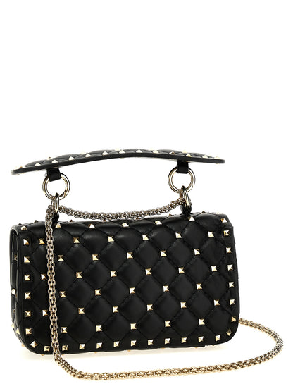 Valentino Garavani Schwarze Lammleder-Schultertasche