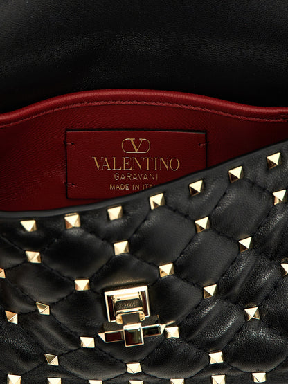 Valentino Garavani Schwarze Lammleder-Schultertasche