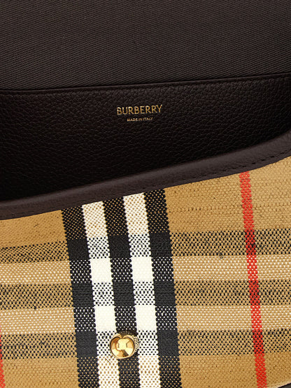 Borsa a tracolla Burberry in cotone multicolore