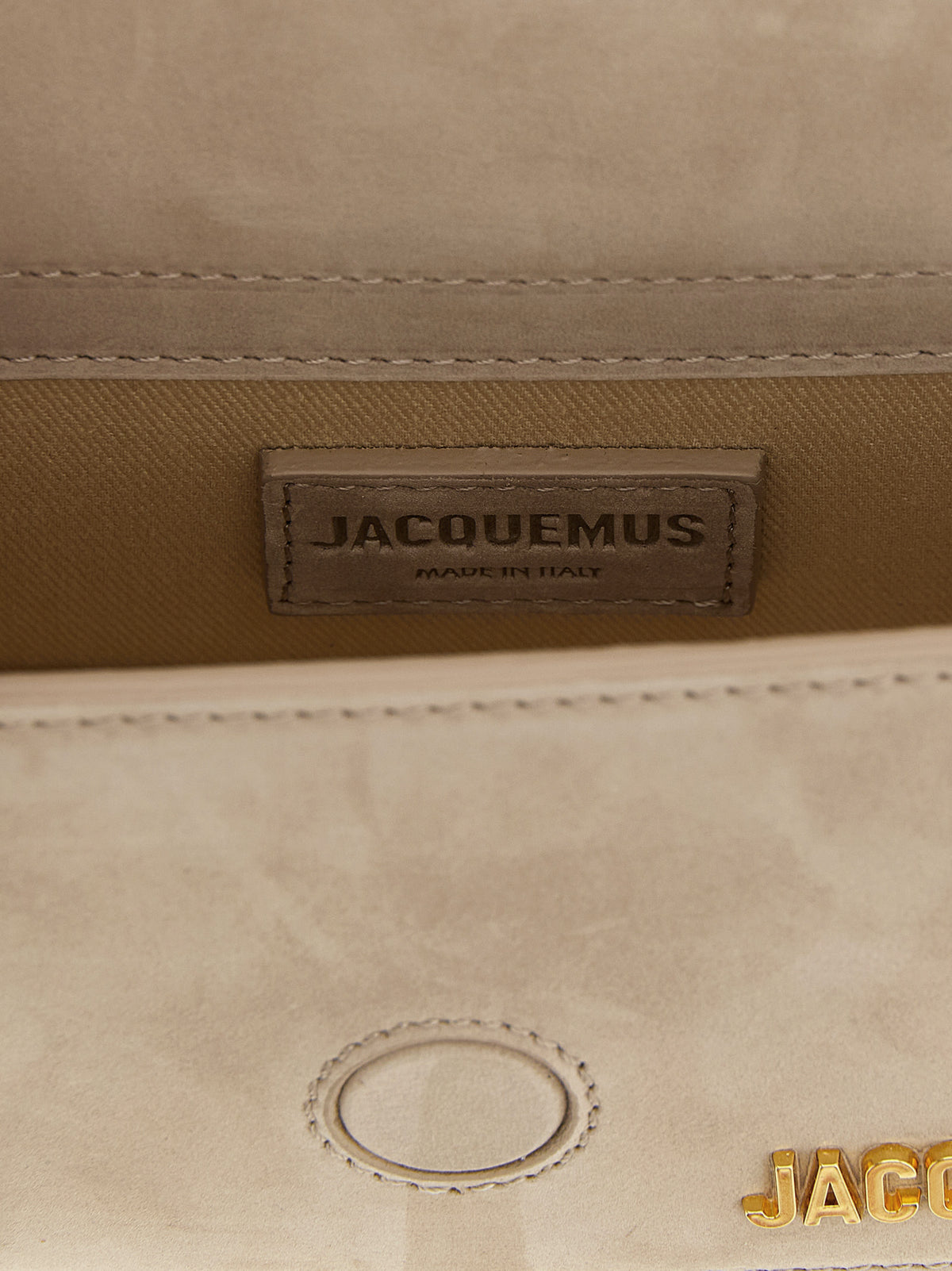 Borsa a mano Jacquemus in pelle di vitello beige