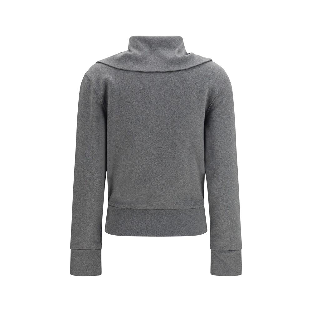 Balenciaga Grey Fitted Zip-Up Hoodie