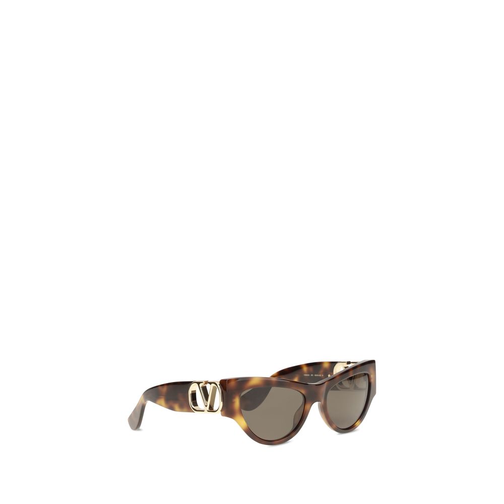 Occhiali da sole Valentino Garavani in acetato marrone