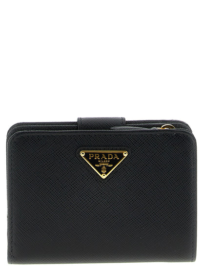 Prada Schwarzes Saffiano-Leder-Kartenetui