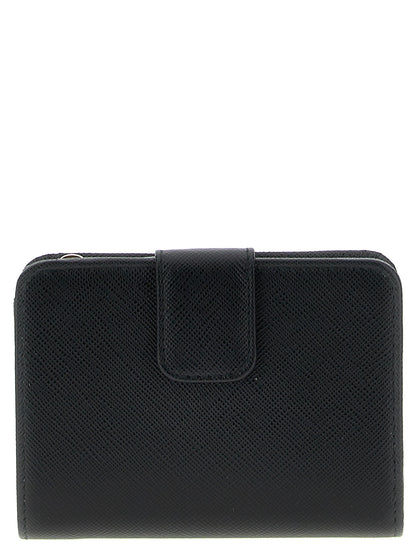 Prada Schwarzes Saffiano-Leder-Kartenetui
