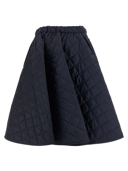 Gonna midi blu Prada in poliammide riciclato
