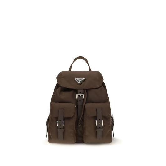 Zaino Prada in nylon marrone