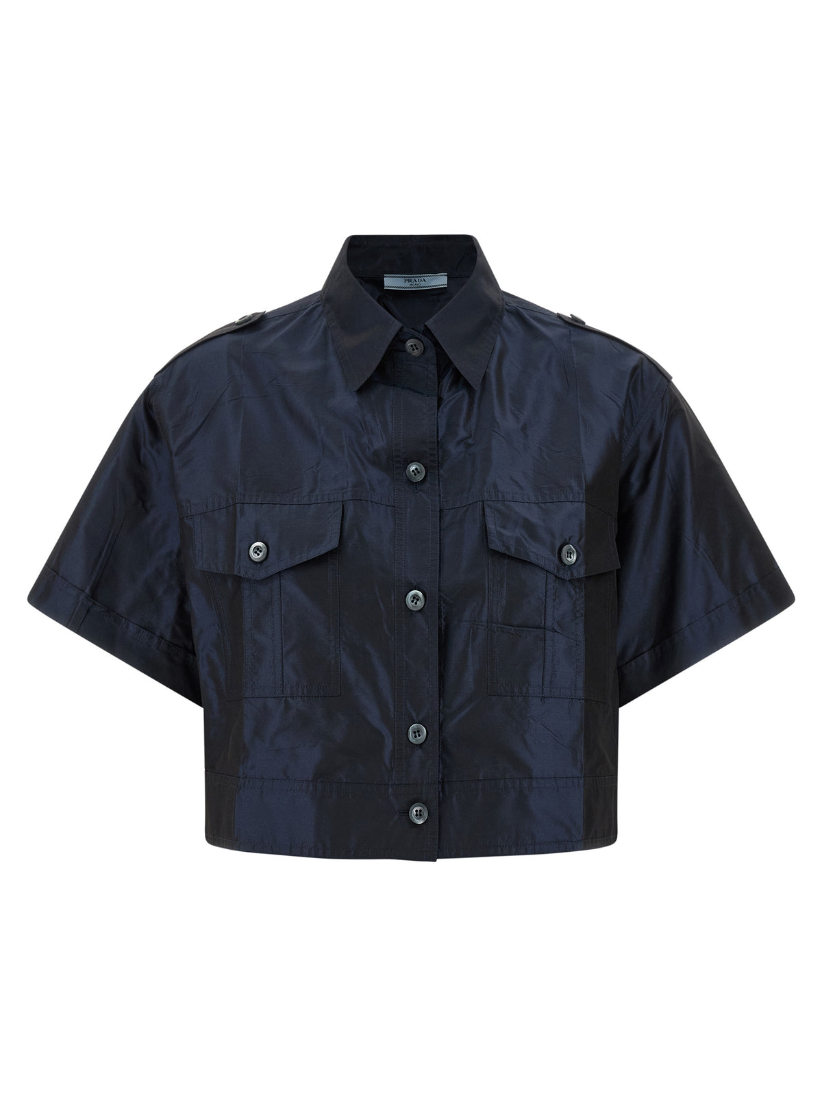 Camicetta Prada in seta blu