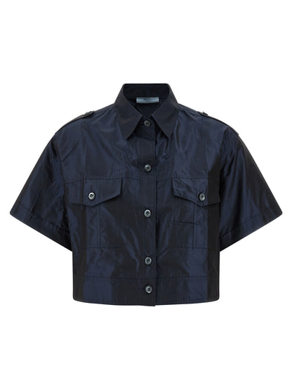 Camicetta Prada in seta blu