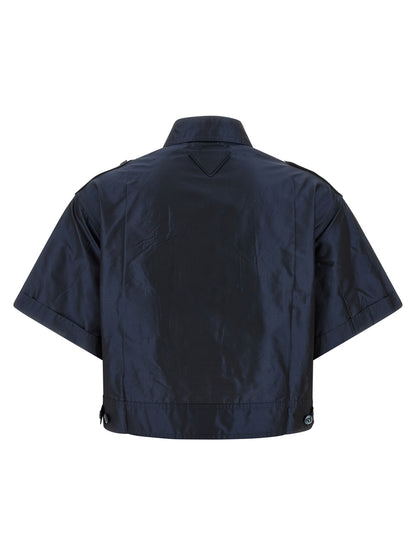 Camicetta Prada in seta blu